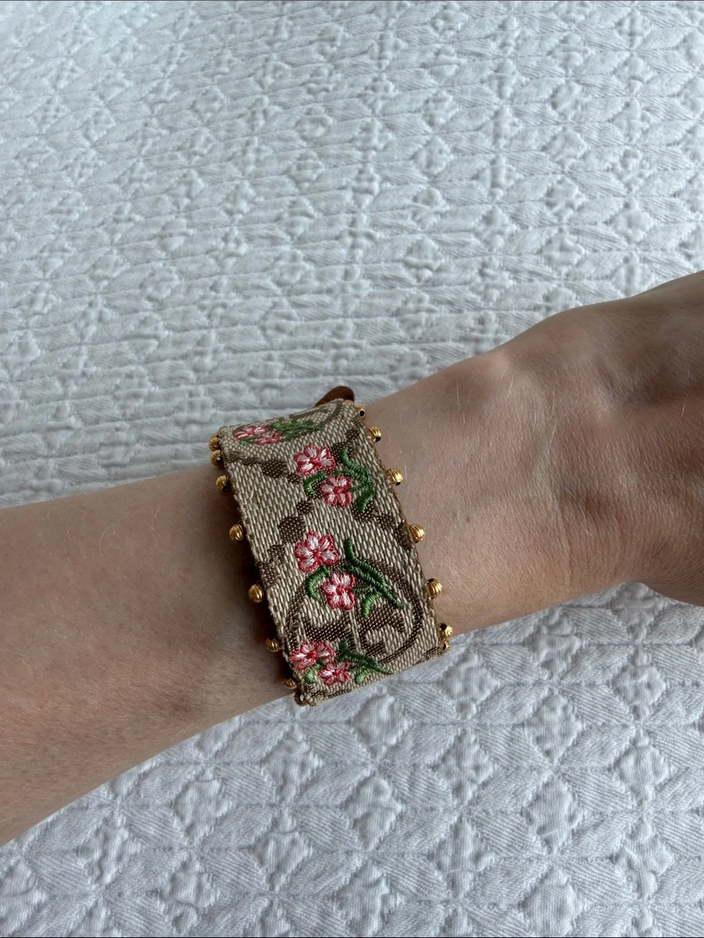 NWT Tory Burch Floral Monogram Bracelet